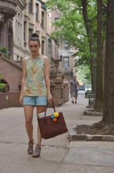 DIY Pom Poms for Summer's Straw Bag