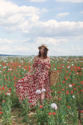 red poppy dress