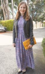 Maxi Dresses in Winter (And How To Get Cheap Leather Jackets)