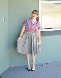 Vintage Plaid and Pleats