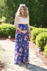 Maxi Maternity Style with Pink Blush & Confident Twosday Linkup 
