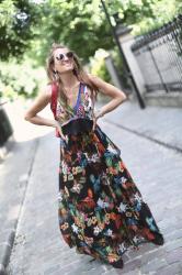 PARIS 17eme IN FLOWERED DRESS