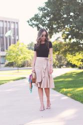 Ruffle Wrap Skirt