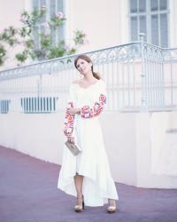 VESTIDO BLANCO LARGO EN CANNES