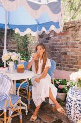 Blue & White Courtyard