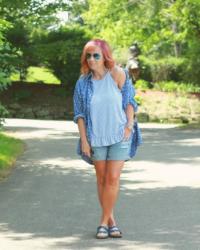 Peplum Tank Top & Men’s Button Down: Printer Gone Rogue