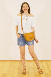 Shorts jeans e top bianco: il mio look da giorno!