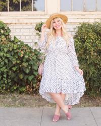 Polka Dot Ruffle Dress & Friday Faves Link Up