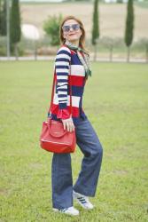 Preppy style outfit with Smash! cardigan