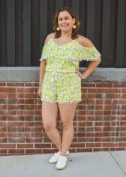 Lemon Print Romper