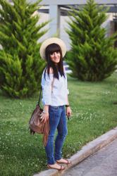 Stripes and a straw hat