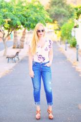 Bodysuit with flowers