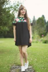 Floral smock dress