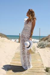 vestido blanco boho chic 