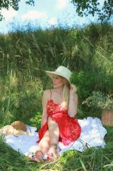 Summer  Zaful Red Lace Dress