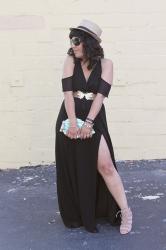 Cold Shoulder Maxi