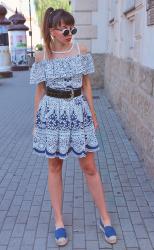 lace off the shoulder dress