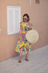 ASYMMETRIC FLOWER DRESS