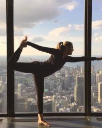 Yoga Class 99 Floors Up in Chicago