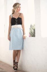 MIDI DOTS SKIRT