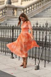 vestido naranja