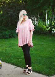 Blush + Black Outfit (& TFF Linkup)