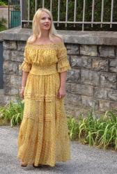 Yellow maxi dress