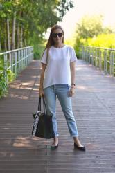 WHITE SILK TOP