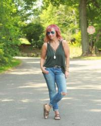 Lace Trimmed Cami & Distressed Skinny Jeans: A Beautiful Mind