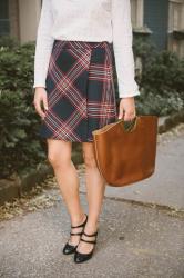 How to Wear a Plaid Skirt to Work