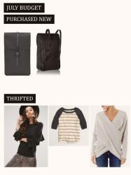 Clothing budget recap: July 2017