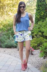 {outfit} How to Style Floral Shorts