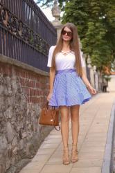 ZAFUL STRIPED SKIRT & LACE DRESS