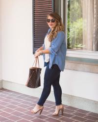 Lace Cami and Chambray