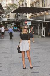 ninie skirt and mesh crop