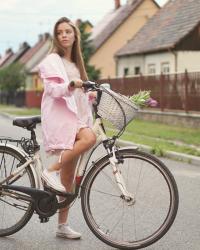 Pastelowa stylizacja na rower | Naoko x Edyta Górniak