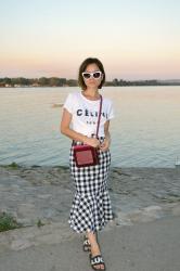 Outfit | Gingham skirt