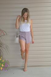 SCALLOPED HEM SHORTS