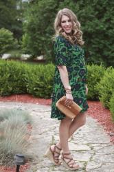 Green Floral Dress & Confident Twosday Linkup 