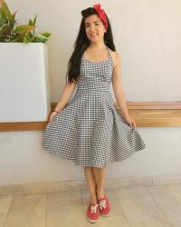 Zaful Haltered Vintage Checked Dress Review