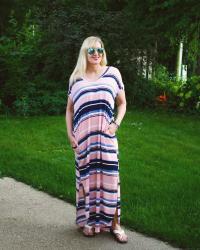 Striped Maxi Dress (& TFF Linkup)