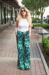 Tropical Wide-leg Trousers.