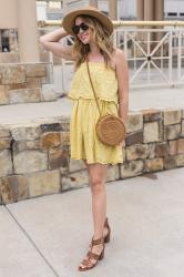 Yellow Eyelet Dress