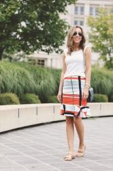 versatile top //  linen flounce skirt