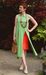 How to Tone Down a Tight Dress | Orange & Green