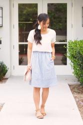 Better Than a White Tee + A Few Cute Lighter Blue Skirts