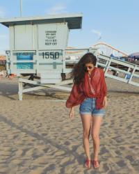 [INSTANT COULEUR] Rouge Carmin at Santa Monica beach L.A