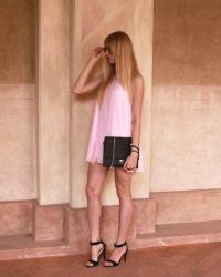 Light pink and black ||| indywiduum bag