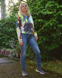 Colorful Mesh blouse