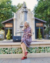 J.Jill Sleeveless Mock-Neck Dress in Black Retro Paisley